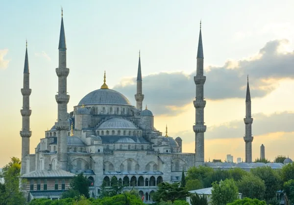 Istanbul mosque at sunset