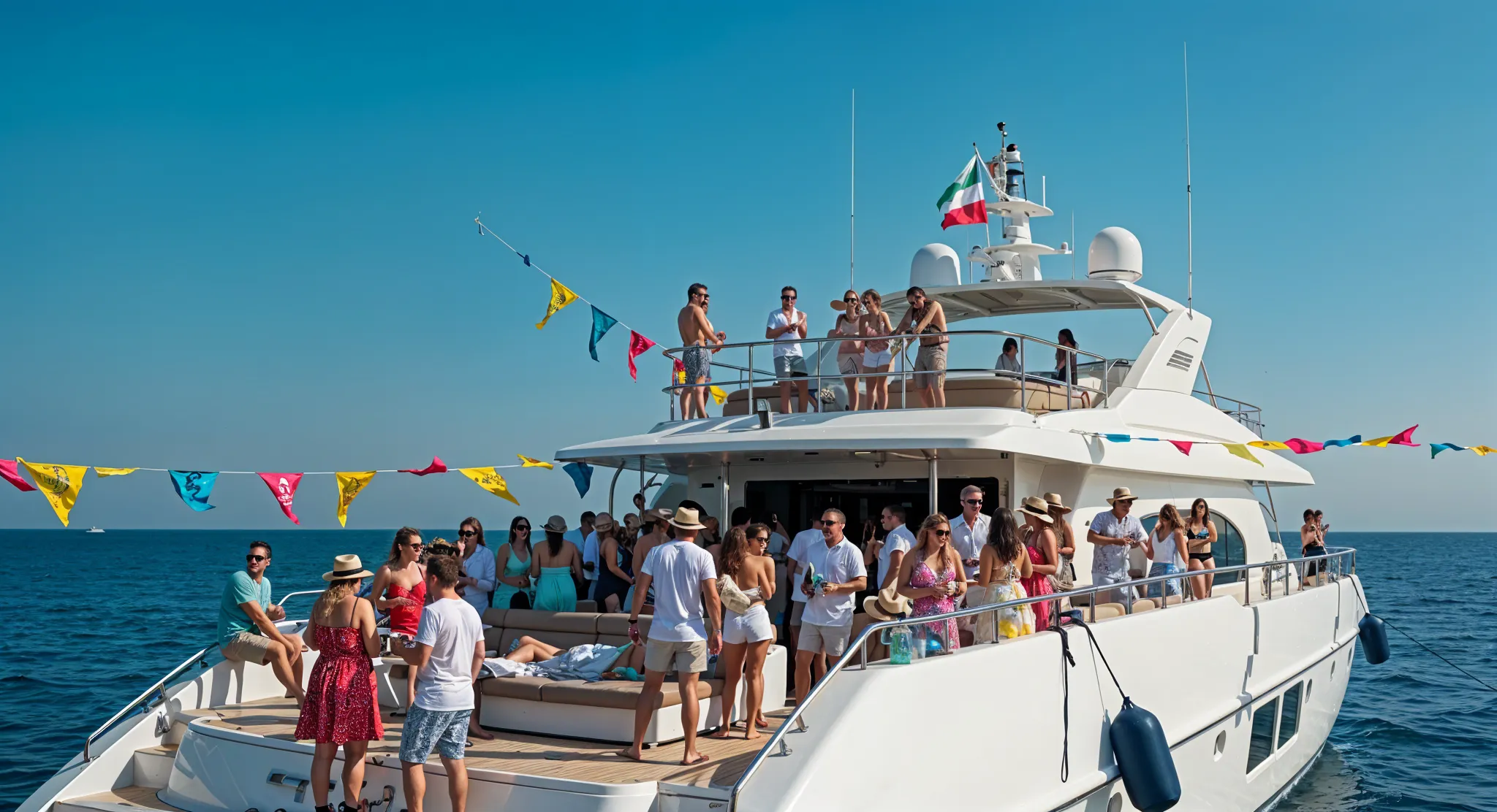 Luxury yacht party in Dubai