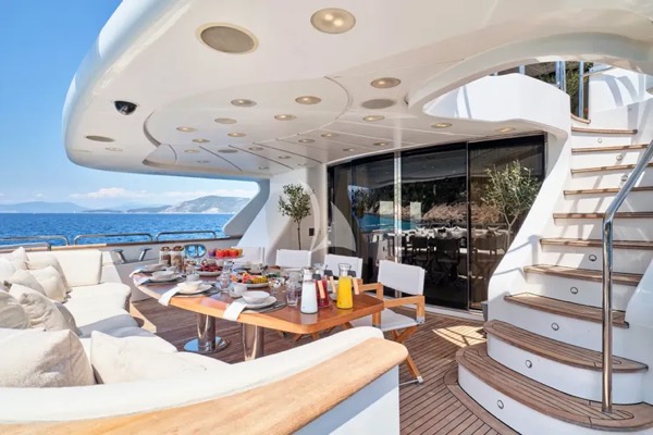 Yacht deck area